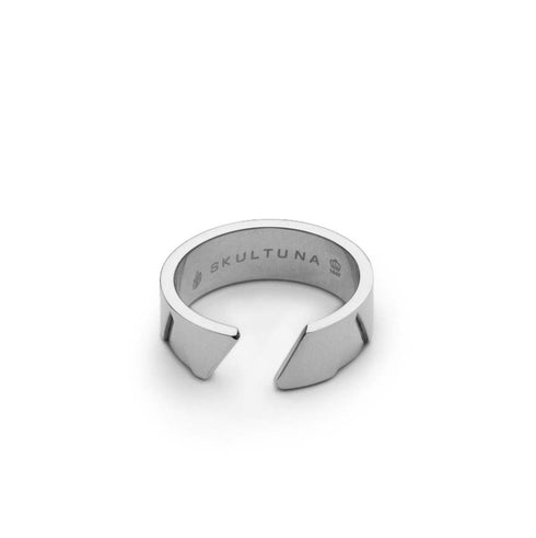 Skultuna & GtG Sharktooth Ring Wide Polished Steel